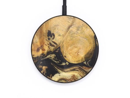 Circle Wood+Resin Wireless Charger - Yaretzi (Black & White, 697902) on Sale