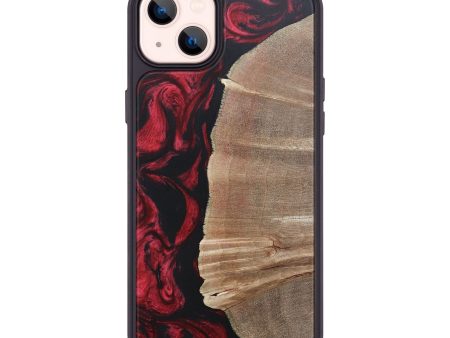 iPhone 14 Plus Wood+Resin Phone Case - Anthony (Red, 697068) Supply