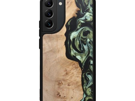 Galaxy S22 Plus Wood+Resin Phone Case - Barbara (Green, 697015) Cheap