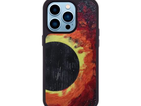 iPhone 14 Pro Wood+Resin Phone Case - Kade (Eclipse, 698087) Hot on Sale