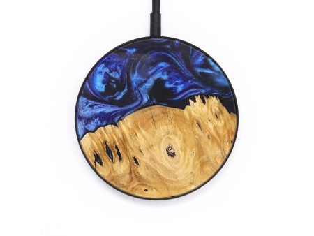 Circle Wood+Resin Wireless Charger - Ethan (Blue, 695720) Online