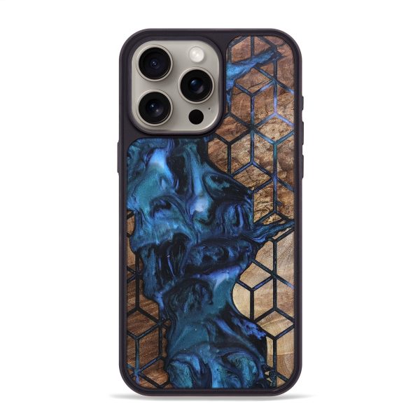 iPhone 15 Pro Max Wood+Resin Phone Case - Ginger (Pattern, 696587) For Discount