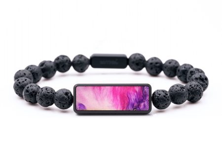 Lava Bead Wood+Resin Bracelet - Harold (Watercolor, 699204) Fashion