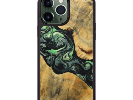 iPhone 13 Pro Max Wood+Resin Phone Case - Darius (Green, 696092) Fashion