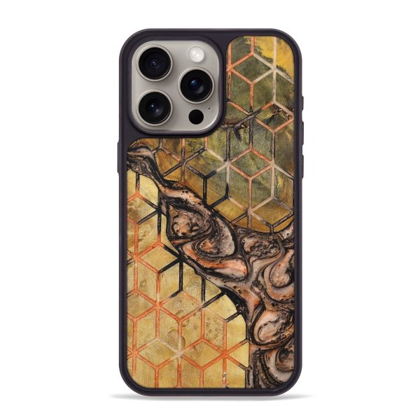 iPhone 15 Pro Max Wood+Resin Phone Case - Mikaela (Pattern, 698595) Online Sale