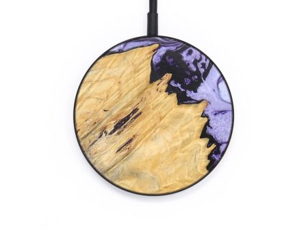 Circle Wood+Resin Wireless Charger - Grover (Purple, 696239) For Discount