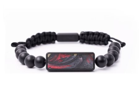 Onyx Bead ResinArt Bracelet - Naomi (Red, 694699) on Sale