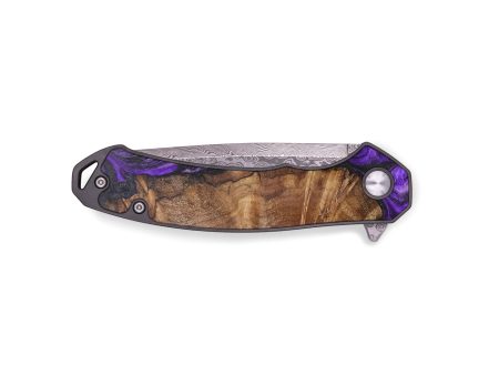 EDC Wood+Resin Pocket Knife - Brielle (Purple, 696257) on Sale