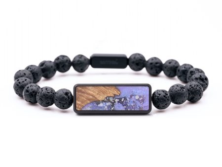 Lava Bead Wood+Resin Bracelet - Silas (Cosmos, 694523) Discount