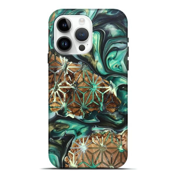 iPhone 15 Pro Max Wood+Resin Live Edge Phone Case - Alyssa (Pattern, 696178) Online Sale