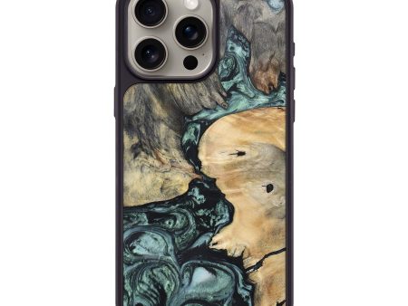 iPhone 15 Pro Max Wood+Resin Phone Case - Rihanna (Green, 696691) Cheap