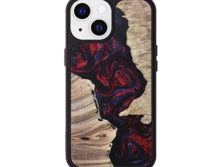 iPhone 13 Wood+Resin Phone Case - Adele (Red, 695252) Cheap