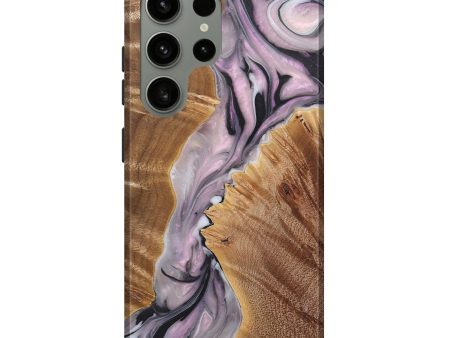 Galaxy S24 Ultra Wood+Resin Live Edge Phone Case - Cadence (Black & White, 696841) Discount