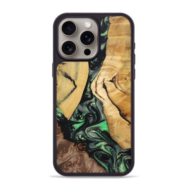 iPhone 15 Pro Max Wood+Resin Phone Case - Harriet (Mosaic, 694792) Discount