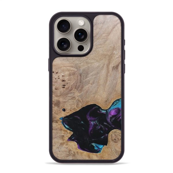 iPhone 15 Pro Max Wood+Resin Phone Case - Kamila (Wood Burl, 696394) Supply