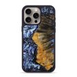 iPhone 15 Pro Max Wood+Resin Phone Case - Eli (Blue, 699419) For Cheap