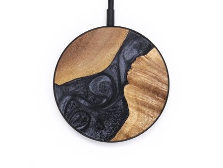 Circle Wood+Resin Wireless Charger - Nakia (Pure Black, 694201) Online now