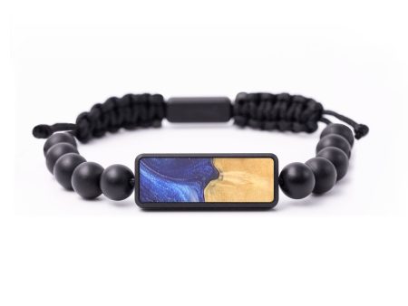 Onyx Bead Wood+Resin Bracelet - Claude (Blue, 694624) Online Hot Sale