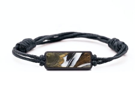 Classic Wood+Resin Bracelet - Camron (Black & White, 699183) Online