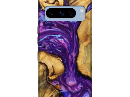 Pixel 8 Pro Wood+Resin Live Edge Phone Case - Dean (Purple, 696159) Cheap