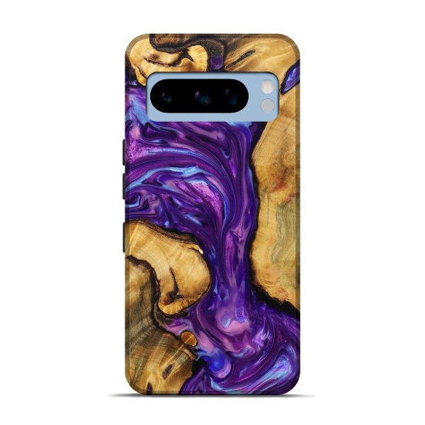 Pixel 8 Pro Wood+Resin Live Edge Phone Case - Dean (Purple, 696159) Cheap