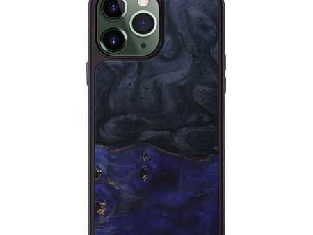 iPhone 13 Pro Max Wood+Resin Phone Case - Mae (Pure Black, 694169) Hot on Sale