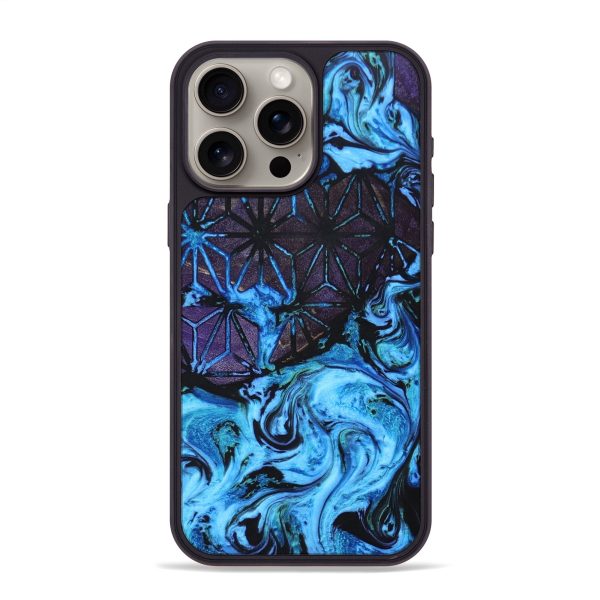 iPhone 15 Pro Max Wood+Resin Phone Case - Sienna (Pattern, 694749) For Cheap