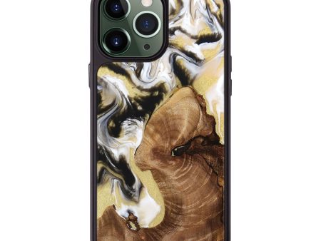 iPhone 13 Pro Max Wood+Resin Phone Case - Nathaniel (Black & White, 698146) Sale