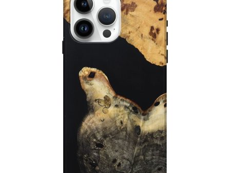 iPhone 15 Pro Max Wood+Resin Live Edge Phone Case - Darrell (Pure Black, 698231) Discount