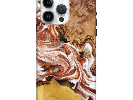 iPhone 15 Pro Max Wood+Resin Live Edge Phone Case - Randall (Black & White, 695290) Online now