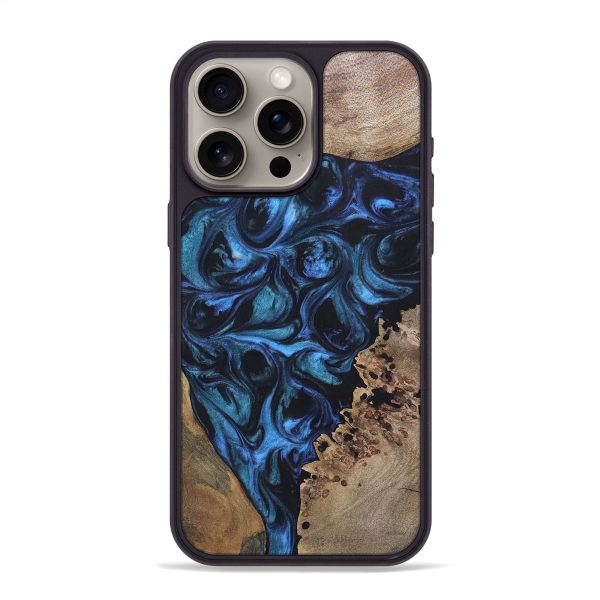 iPhone 15 Pro Max Wood+Resin Phone Case - Franklin (Mosaic, 696647) Discount