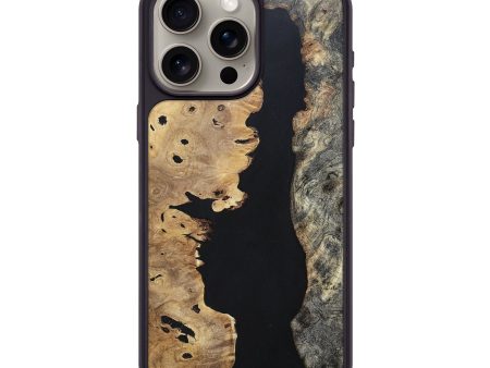 iPhone 15 Pro Max Wood+Resin Phone Case - Greg (Pure Black, 695140) Fashion