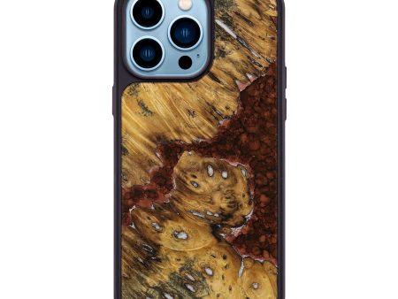 iPhone 14 Pro Max Wood+Resin Phone Case - Hanna (Watercolor, 698699) Supply