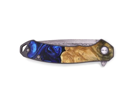 EDC Wood+Resin Pocket Knife - Armando (Blue, 694277) For Discount