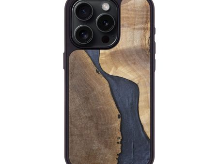 iPhone 15 Pro Wood+Resin Phone Case - Arturo (Pure Black, 695651) Supply