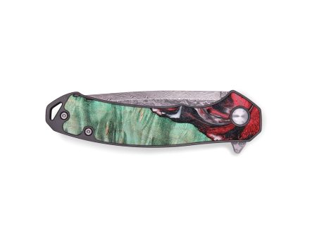 EDC Wood+Resin Pocket Knife - Effie (Red, 696248) on Sale