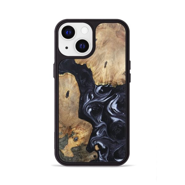 iPhone 13 Wood+Resin Phone Case - Nash (Black & White, 695943) Hot on Sale