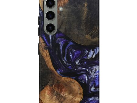 Galaxy S24 Plus Wood+Resin Live Edge Phone Case - Nakia (Purple, 695923) on Sale