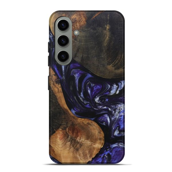 Galaxy S24 Plus Wood+Resin Live Edge Phone Case - Nakia (Purple, 695923) on Sale