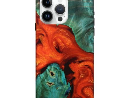 iPhone 15 Pro Max Wood+Resin Live Edge Phone Case - Esther (Red, 694387) Fashion