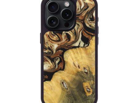 iPhone 15 Pro Wood+Resin Phone Case - Addilyn (Black & White, 699556) on Sale