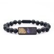 Lava Bead Wood+Resin Bracelet - Marisol (Purple, 694563) Supply