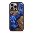 iPhone 15 Pro Max Wood+Resin Phone Case - Juniper (Blue, 695600) For Cheap