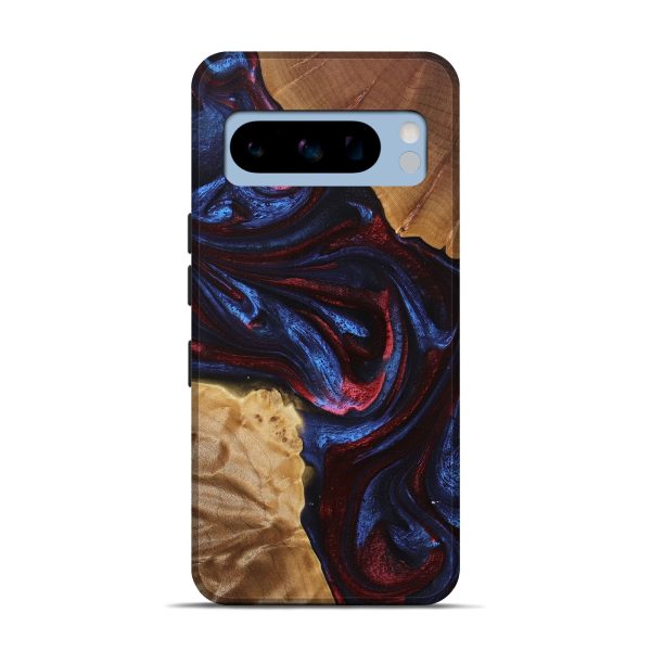 Pixel 8 Pro Wood+Resin Live Edge Phone Case - Damien (Red, 694393) For Sale