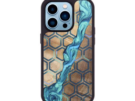 iPhone 14 Pro Wood+Resin Phone Case - Dan (Pattern, 696611) For Sale