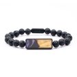 Lava Bead Wood+Resin Bracelet - Katrina (Purple, 694558) Hot on Sale