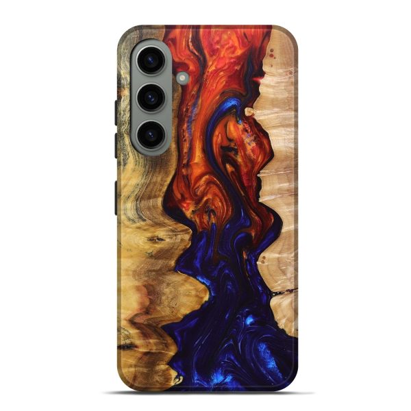 Galaxy S24 Plus Wood+Resin Live Edge Phone Case - Kobe (Fire & Ice, 696165) For Cheap