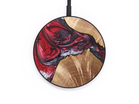 Circle Wood+Resin Wireless Charger - Eric (Red, 694226) Sale