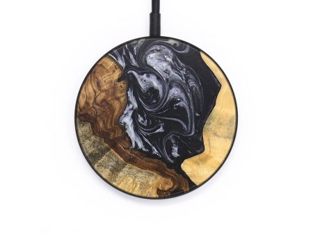 Circle Wood+Resin Wireless Charger - Darlene (Black & White, 696198) Online now