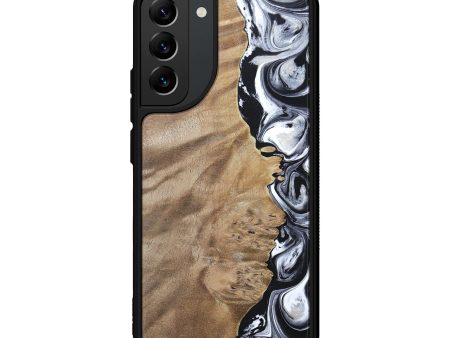 Galaxy S22 Plus Wood+Resin Phone Case - Dominic (Black & White, 694298) Discount